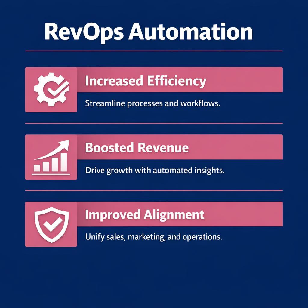 RevOps Automation — key stats, steps and framework infographic for B2B revenue teams | Revspire