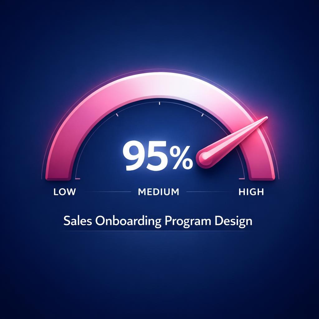 Sales Onboarding Program Design — key stats, steps and framework infographic for B2B revenue teams | Revspire