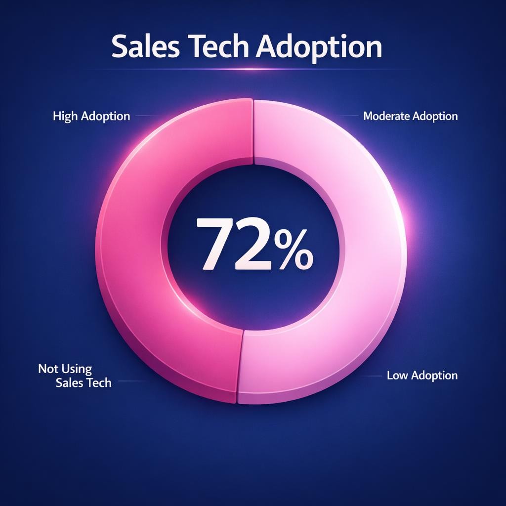 Sales Tech Adoption — key stats, steps and framework infographic for B2B revenue teams | Revspire
