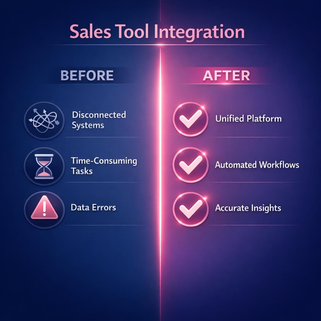 Sales Tool Integration — key stats, steps and framework infographic for B2B revenue teams | Revspire