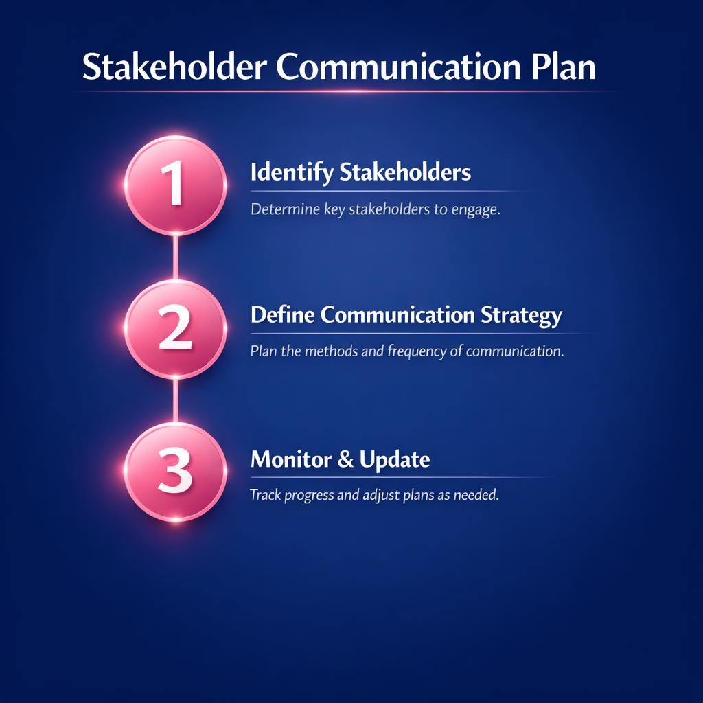 Stakeholder Communication Plan — key stats, steps and framework infographic for B2B revenue teams | Revspire