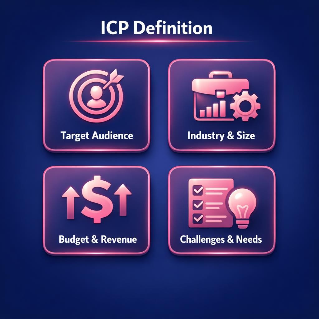 ICP Definition — key stats, steps and framework infographic for B2B revenue teams | Revspire