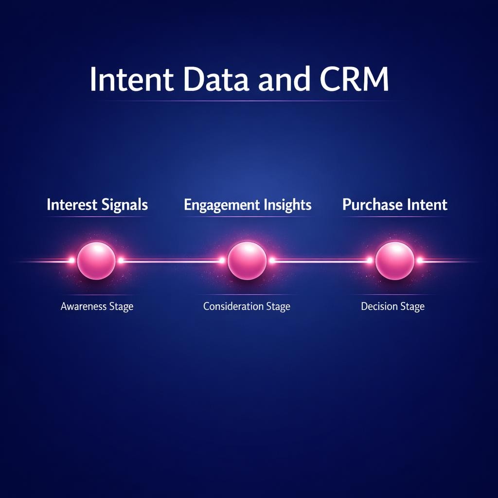Intent Data and CRM — key stats, steps and framework infographic for B2B revenue teams | Revspire