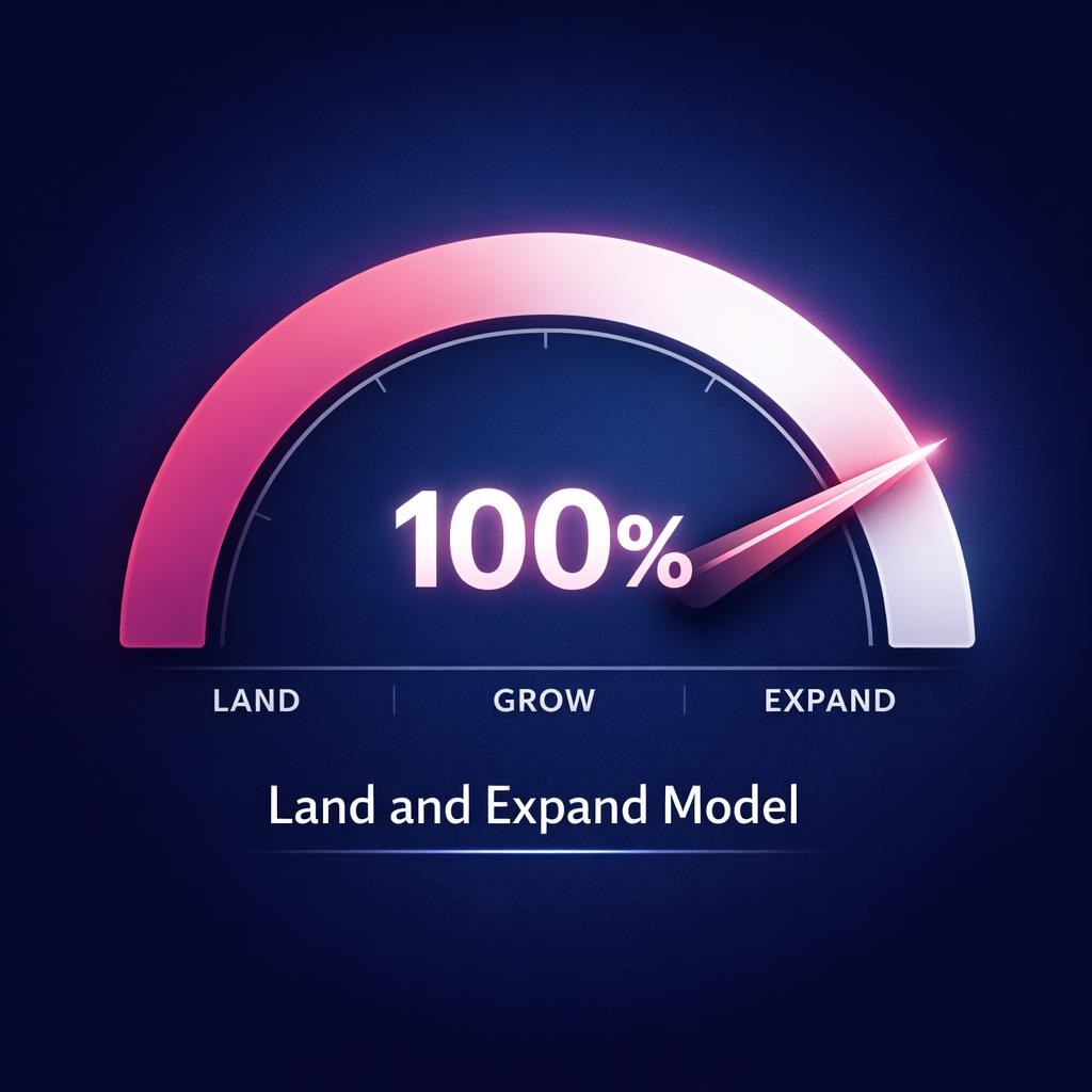 Land and Expand Model — key stats, steps and framework infographic for B2B revenue teams | Revspire