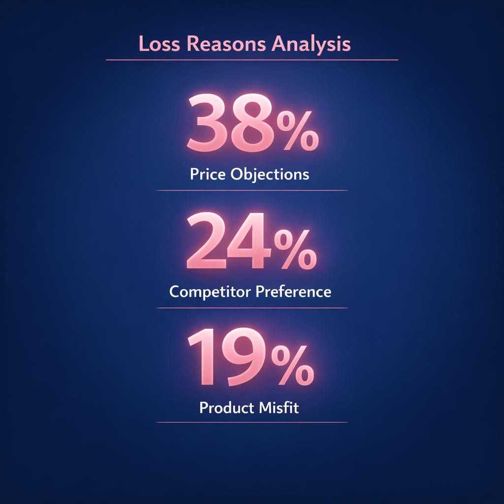 Loss Reasons Analysis — key stats, steps and framework infographic for B2B revenue teams | Revspire