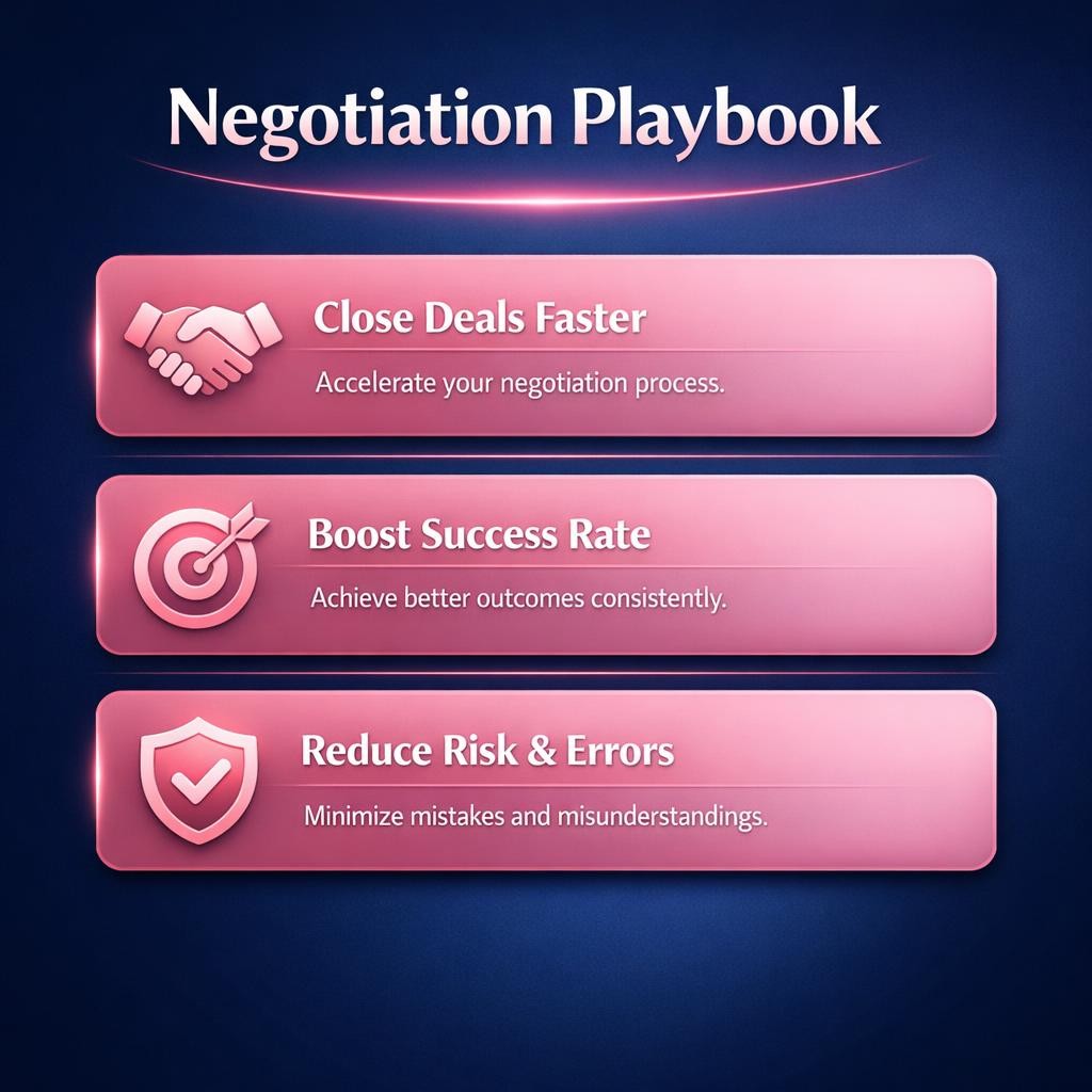Negotiation Playbook — key stats, steps and framework infographic for B2B revenue teams | Revspire