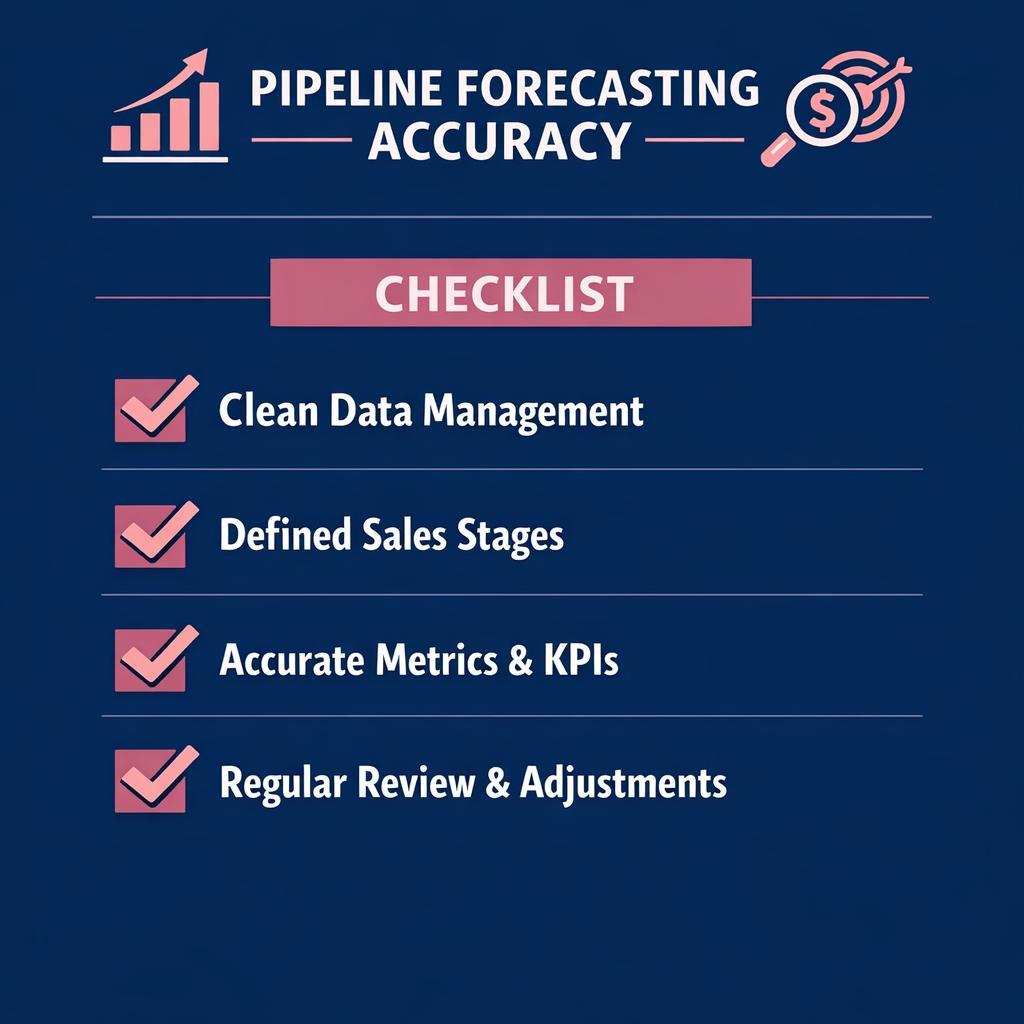 Pipeline Forecasting Accuracy — key stats, steps and framework infographic for B2B revenue teams | Revspire