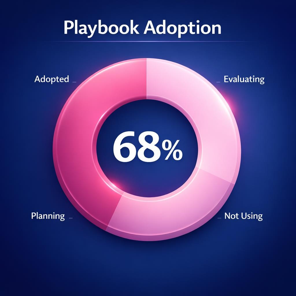 Playbook Adoption — key stats, steps and framework infographic for B2B revenue teams | Revspire