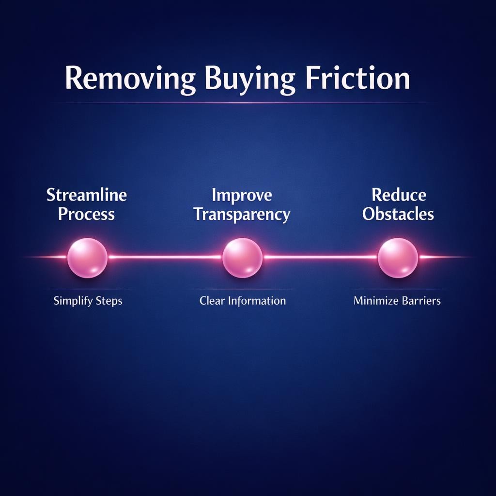 Removing Buying Friction — key stats, steps and framework infographic for B2B revenue teams | Revspire