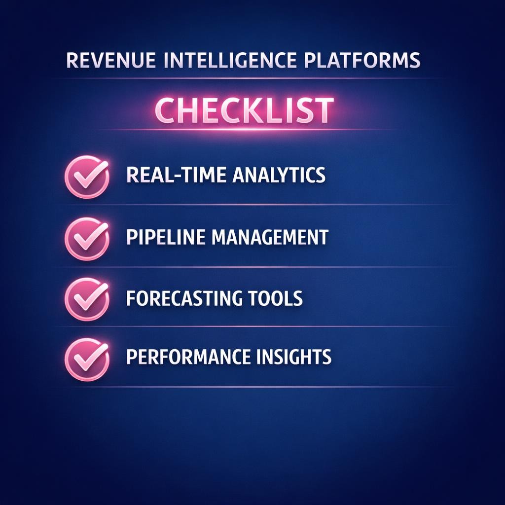 Revenue Intelligence Platforms — key stats, steps and framework infographic for B2B revenue teams | Revspire