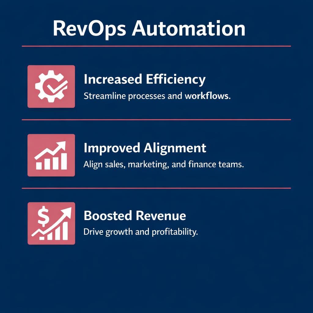 RevOps Automation — key stats, steps and framework infographic for B2B revenue teams | Revspire