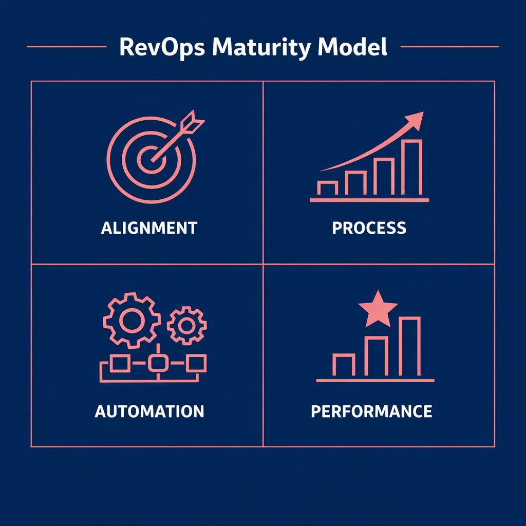 RevOps Maturity Model — key stats, steps and framework infographic for B2B revenue teams | Revspire