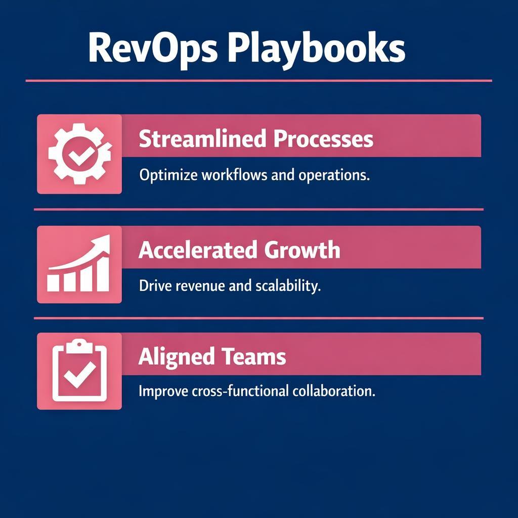 RevOps Playbooks — key stats, steps and framework infographic for B2B revenue teams | Revspire