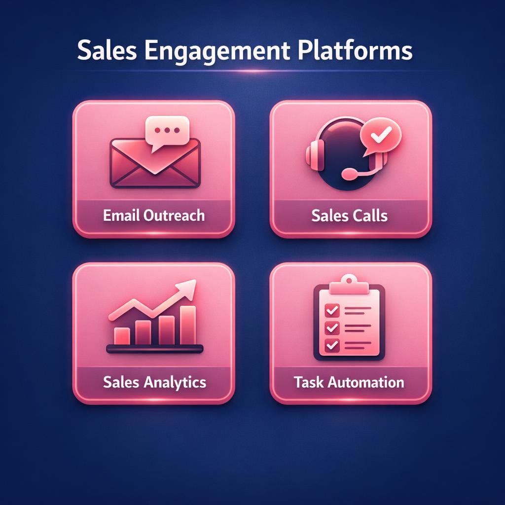 Sales Engagement Platforms — key stats, steps and framework infographic for B2B revenue teams | Revspire