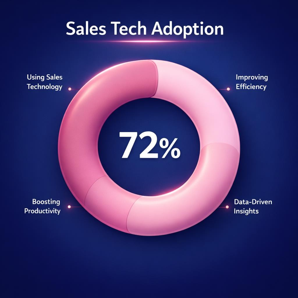 Sales Tech Adoption — key stats, steps and framework infographic for B2B revenue teams | Revspire