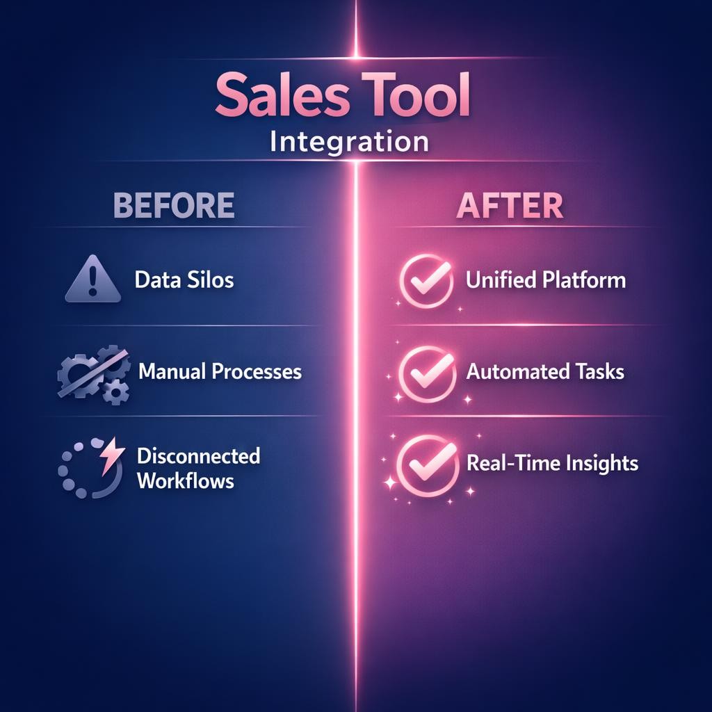 Sales Tool Integration — key stats, steps and framework infographic for B2B revenue teams | Revspire