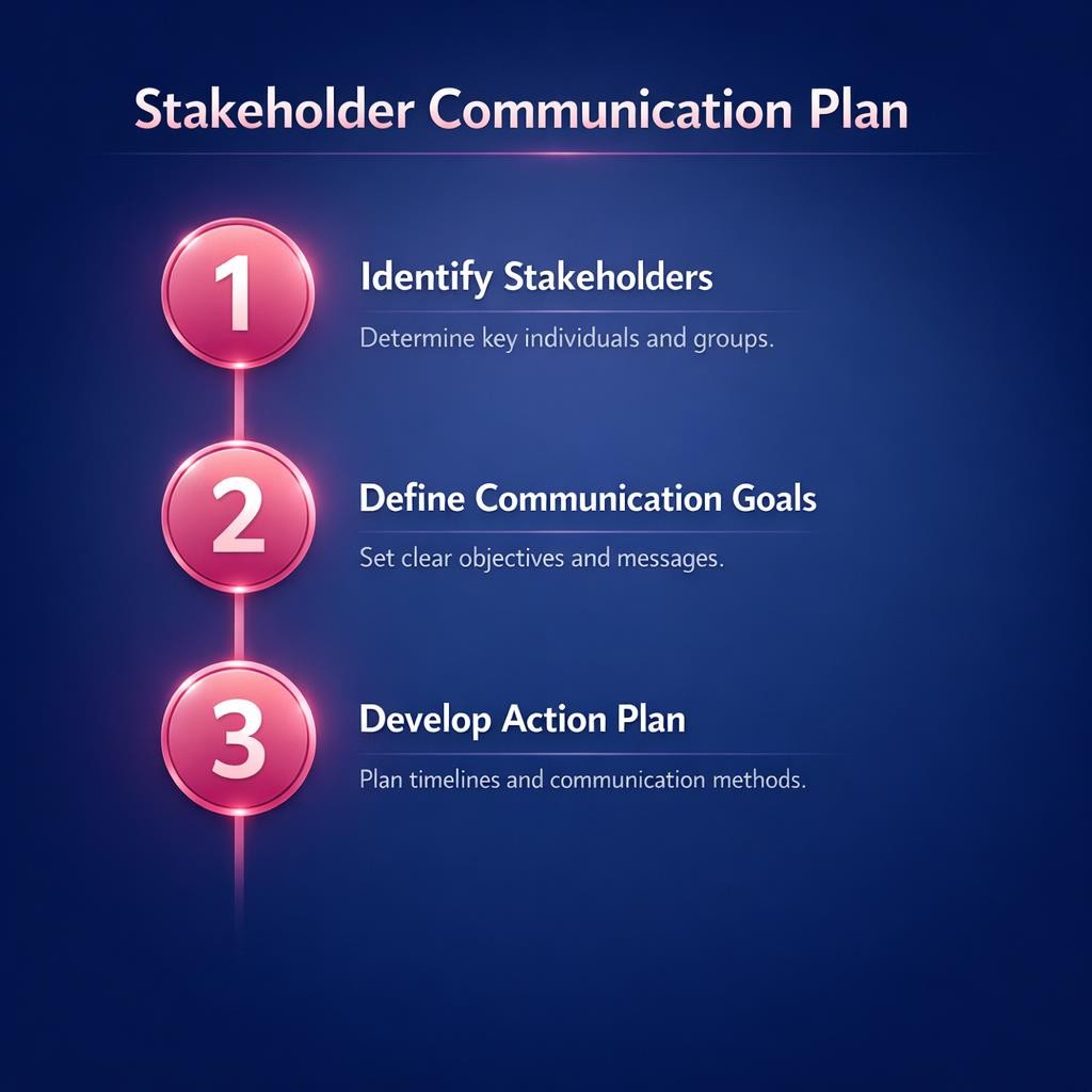 Stakeholder Communication Plan — key stats, steps and framework infographic for B2B revenue teams | Revspire