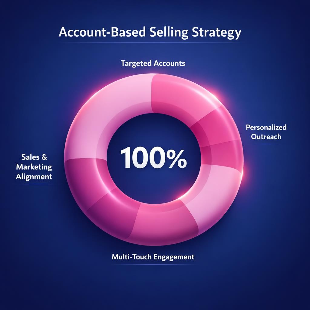 Account-Based Selling Strategy — key stats, steps and framework infographic for B2B revenue teams | Revspire