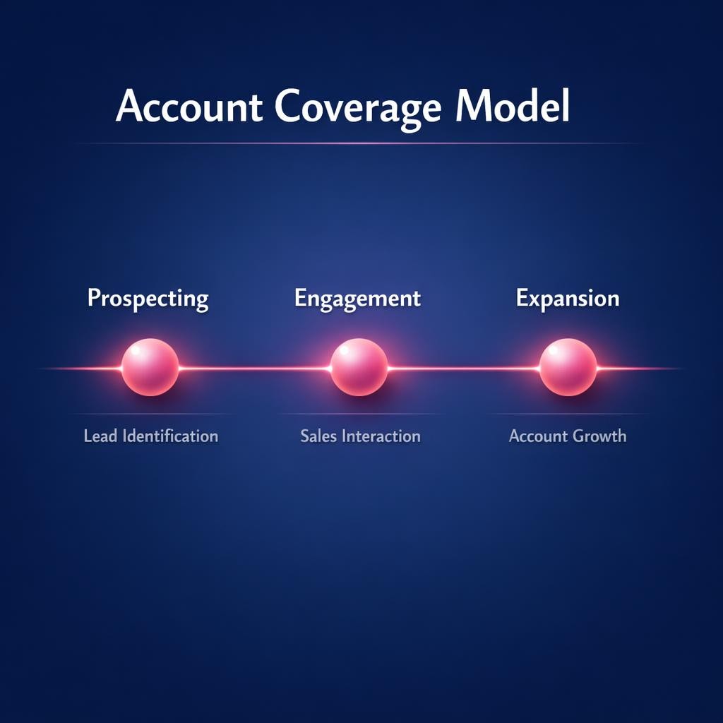 Account Coverage Model — key stats, steps and framework infographic for B2B revenue teams | Revspire