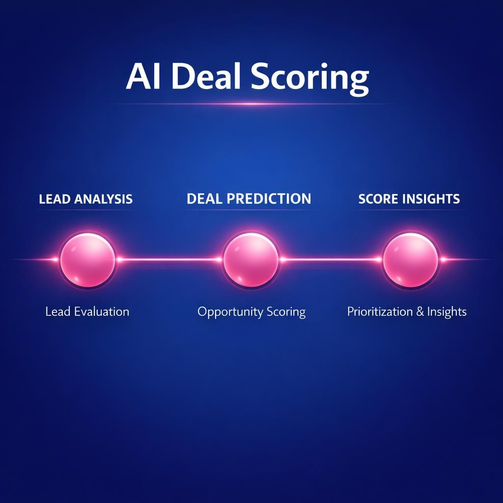 AI Deal Scoring — key stats, steps and framework infographic for B2B revenue teams | Revspire