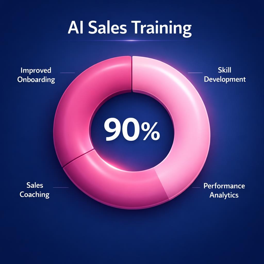 AI Sales Training — key stats, steps and framework infographic for B2B revenue teams | Revspire