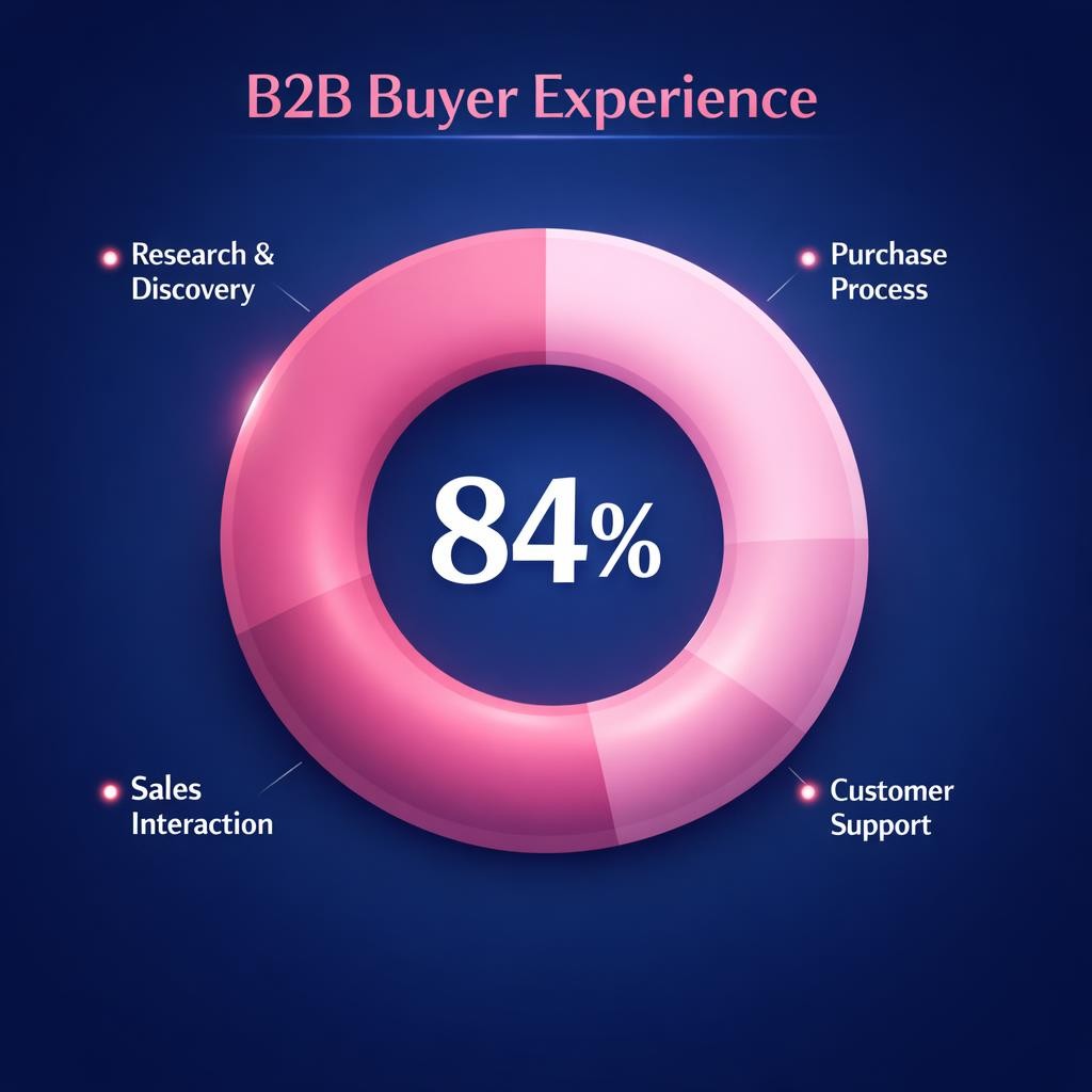B2B Buyer Experience — key stats, steps and framework infographic for B2B revenue teams | Revspire