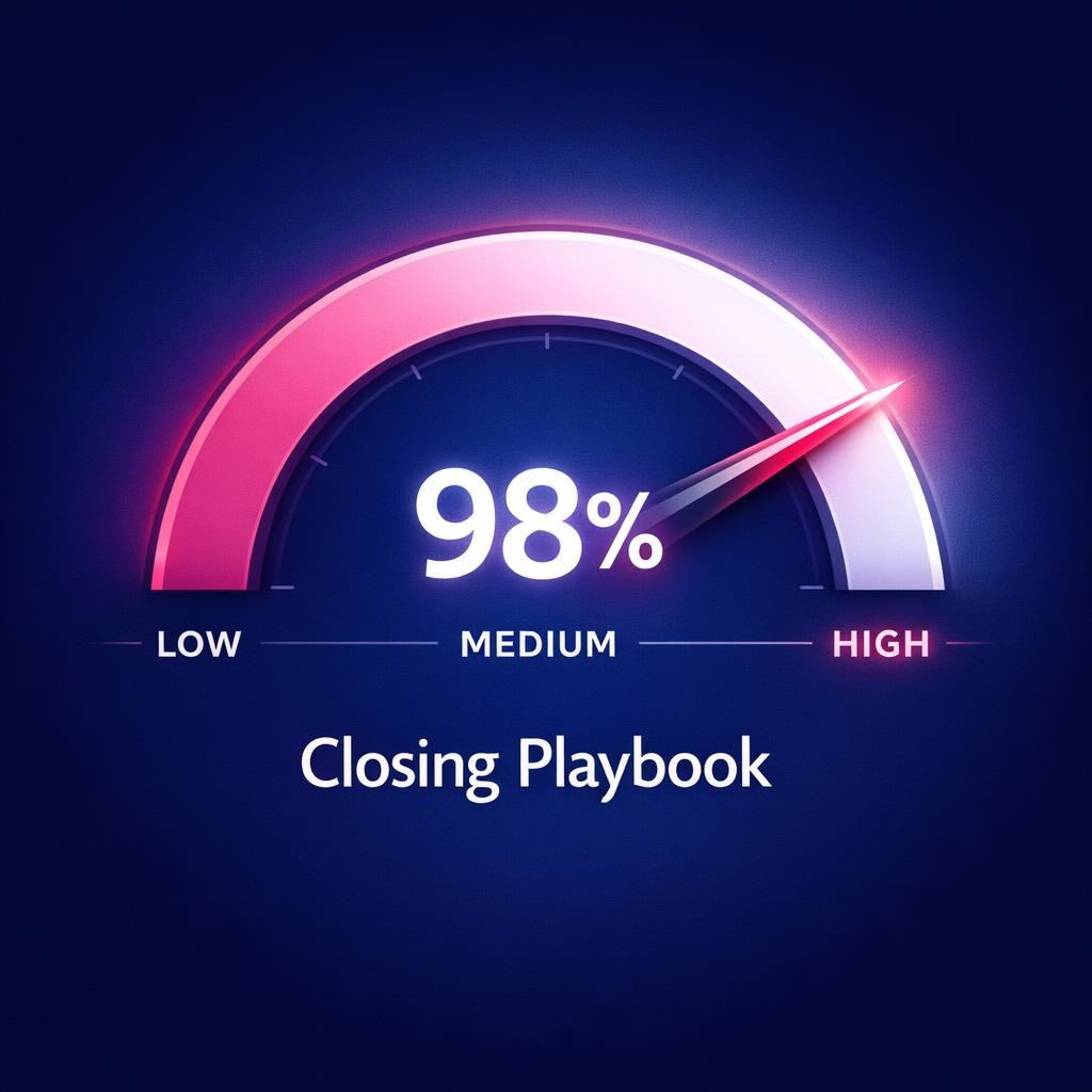 Closing Playbook — key stats, steps and framework infographic for B2B revenue teams | Revspire