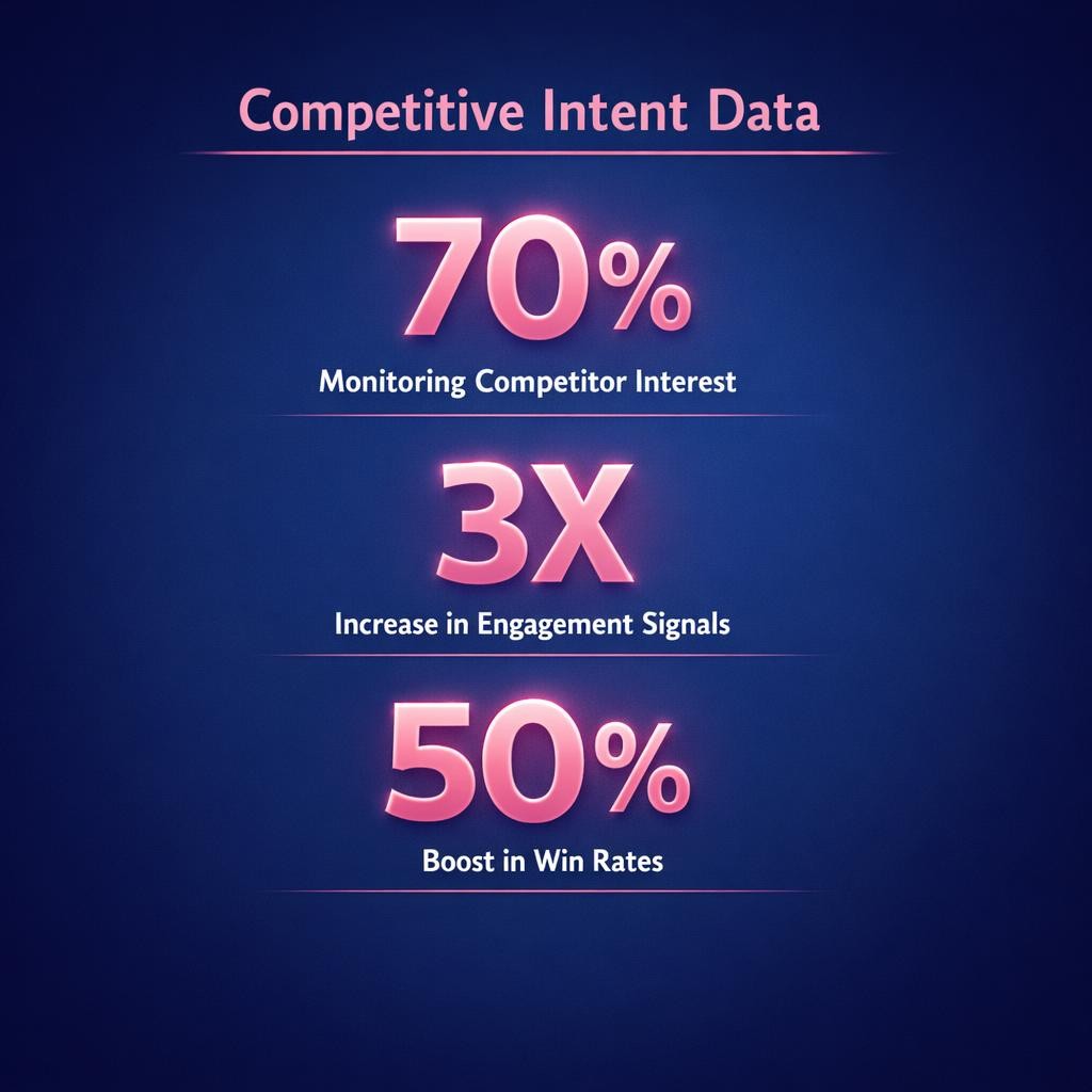 Competitive Intent Data — key stats, steps and framework infographic for B2B revenue teams | Revspire