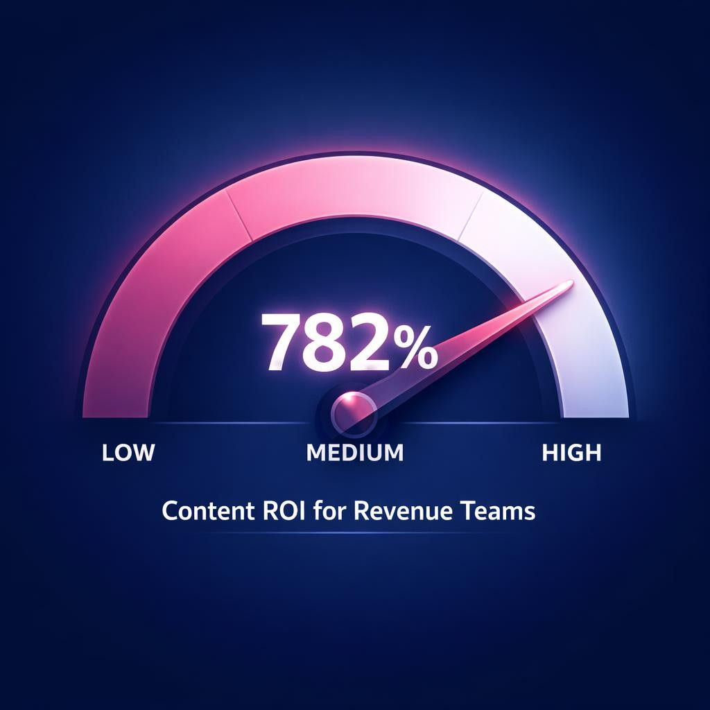 Content ROI for Revenue Teams — key stats, steps and framework infographic for B2B revenue teams | Revspire