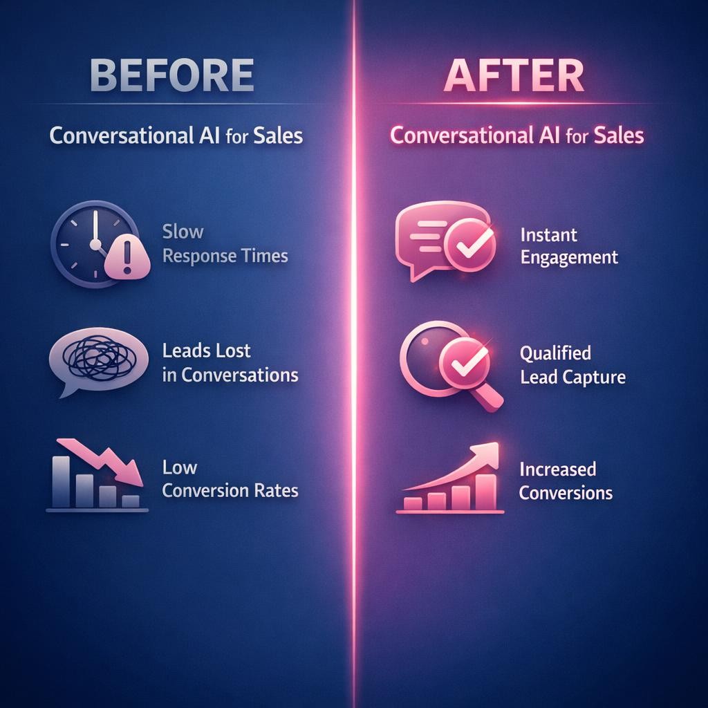 Conversational AI for Sales — key stats, steps and framework infographic for B2B revenue teams | Revspire