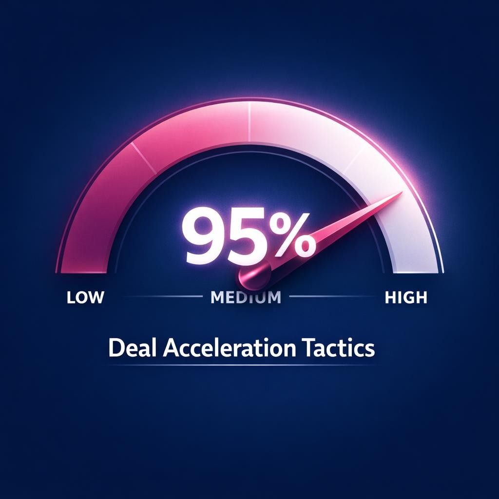 Deal Acceleration Tactics — key stats, steps and framework infographic for B2B revenue teams | Revspire