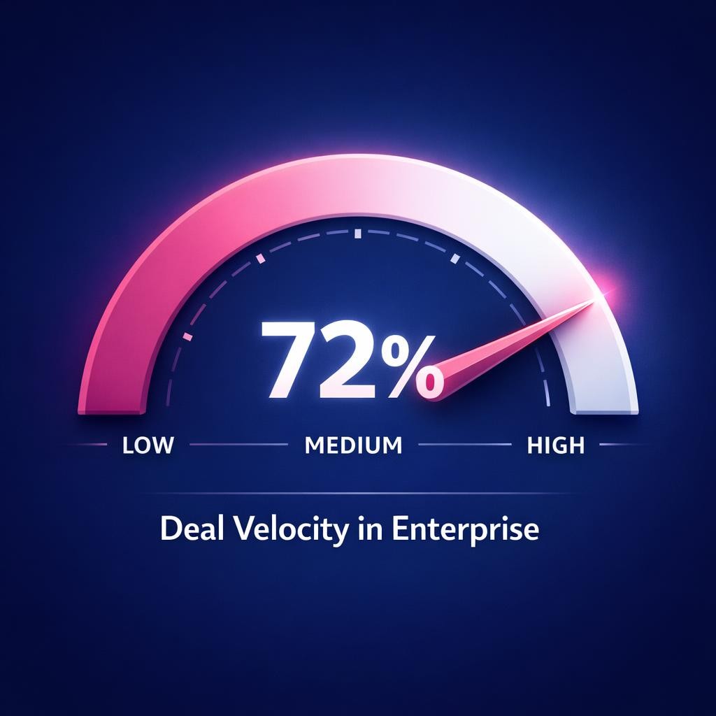 Deal Velocity in Enterprise — key stats, steps and framework infographic for B2B revenue teams | Revspire