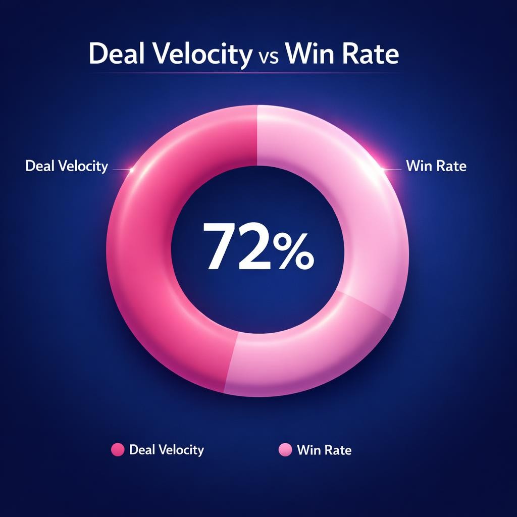 Deal Velocity vs Win Rate — key stats, steps and framework infographic for B2B revenue teams | Revspire