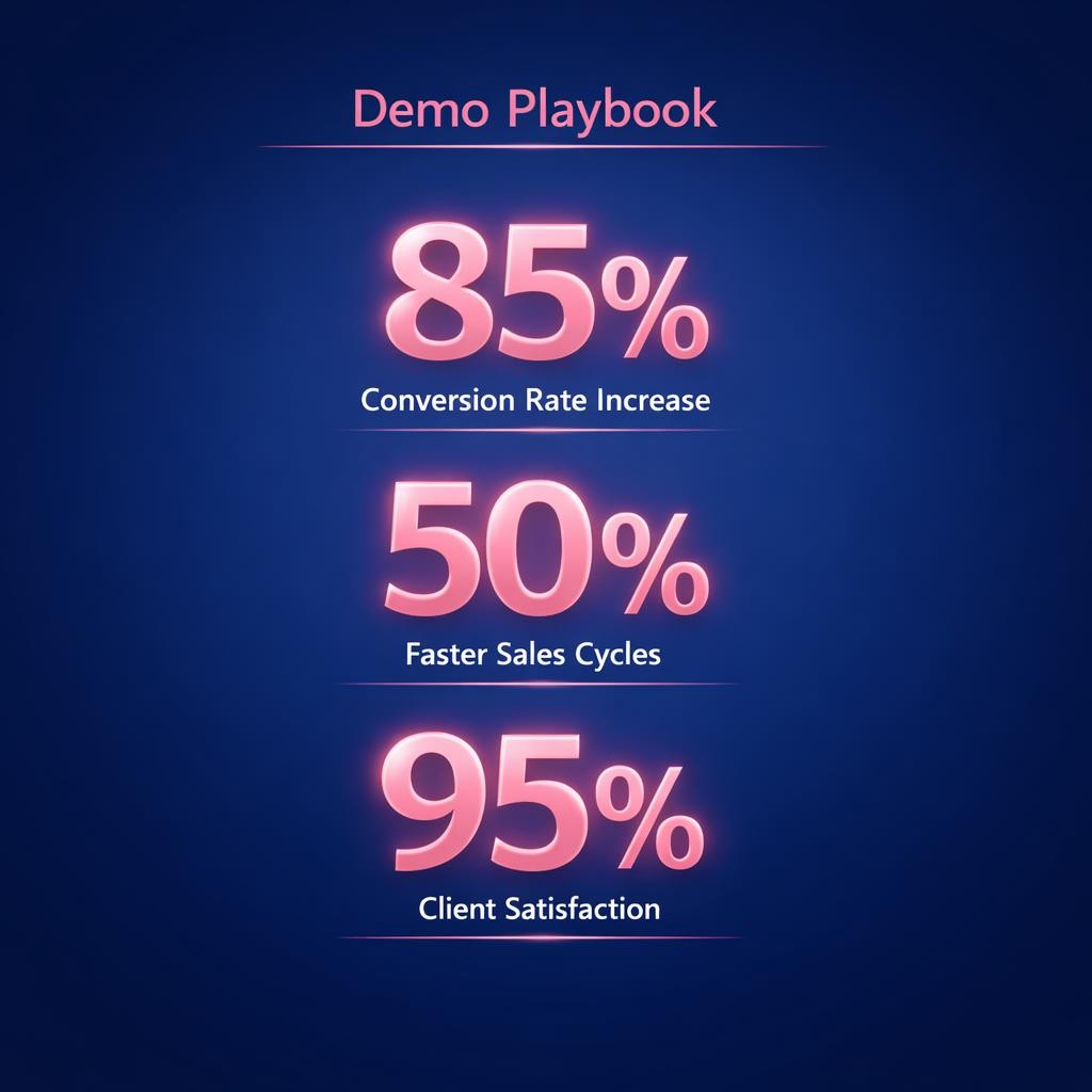 Demo Playbook — key stats, steps and framework infographic for B2B revenue teams | Revspire