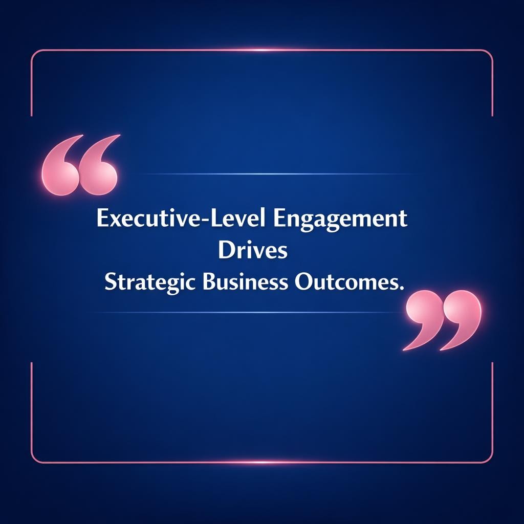 Executive-Level Engagement — key stats, steps and framework infographic for B2B revenue teams | Revspire