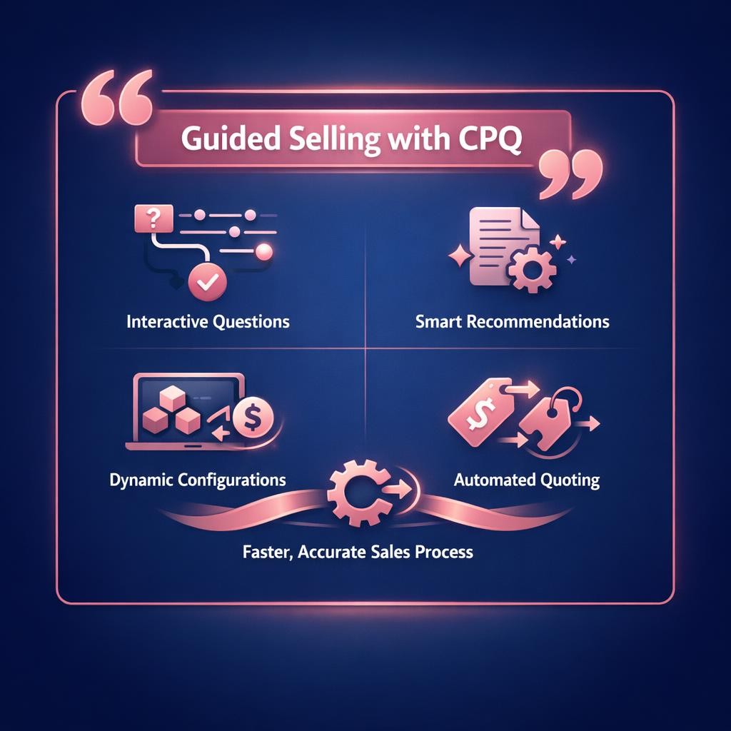 Guided Selling with CPQ — key stats, steps and framework infographic for B2B revenue teams | Revspire