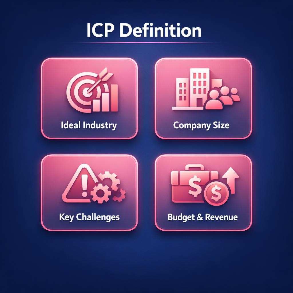 ICP Definition — key stats, steps and framework infographic for B2B revenue teams | Revspire