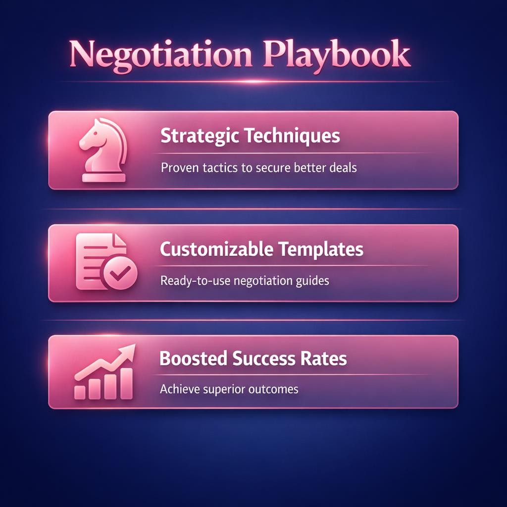 Negotiation Playbook — key stats, steps and framework infographic for B2B revenue teams | Revspire