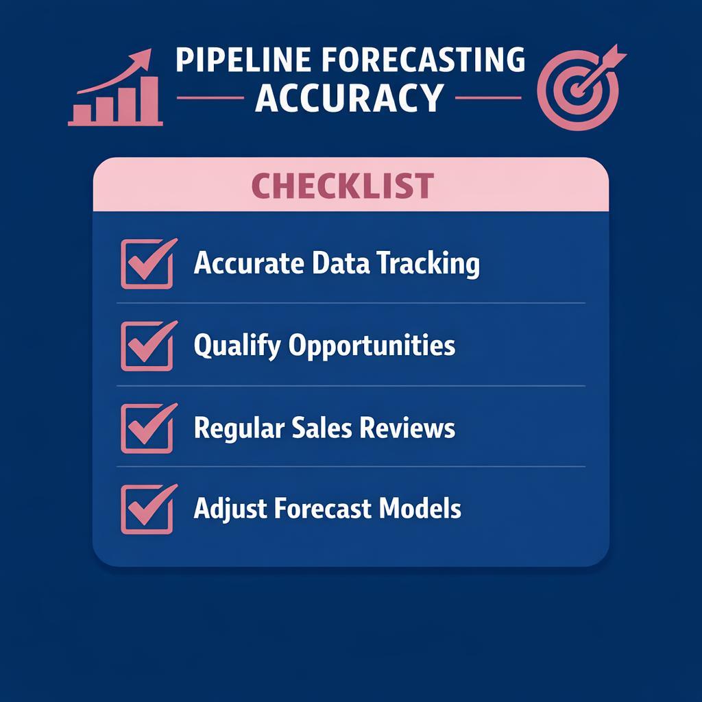 Pipeline Forecasting Accuracy — key stats, steps and framework infographic for B2B revenue teams | Revspire