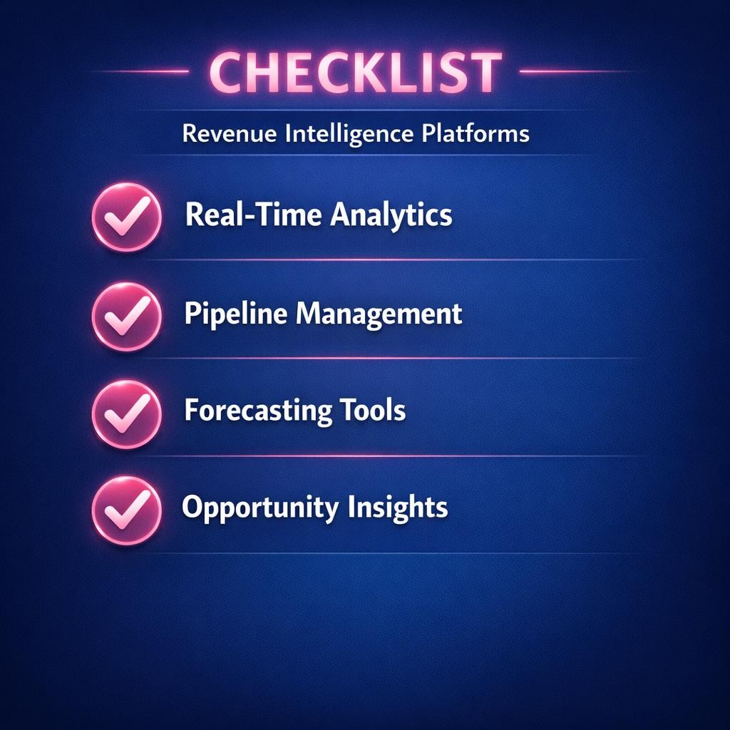 Revenue Intelligence Platforms — key stats, steps and framework infographic for B2B revenue teams | Revspire