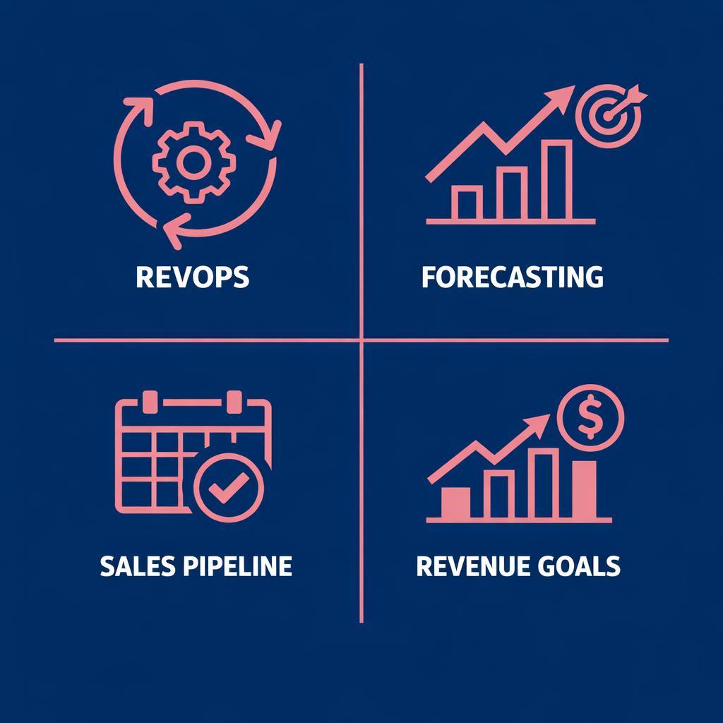 RevOps and Forecasting — key stats, steps and framework infographic for B2B revenue teams | Revspire