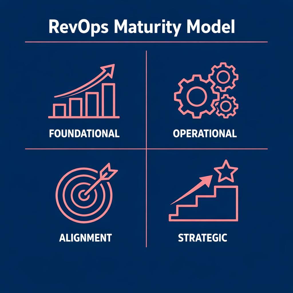 RevOps Maturity Model — key stats, steps and framework infographic for B2B revenue teams | Revspire