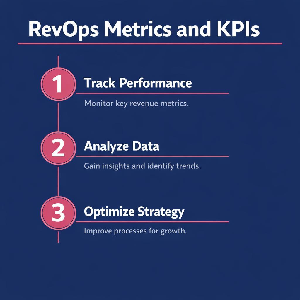 RevOps Metrics and KPIs — key stats, steps and framework infographic for B2B revenue teams | Revspire