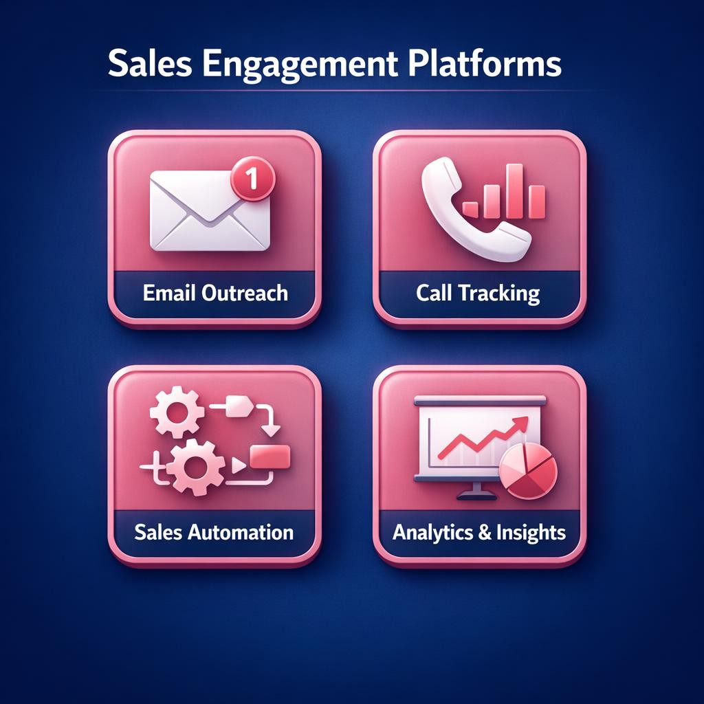 Sales Engagement Platforms — key stats, steps and framework infographic for B2B revenue teams | Revspire