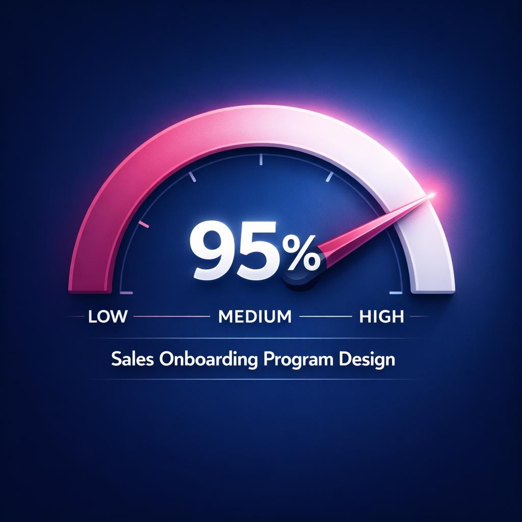 Sales Onboarding Program Design — key stats, steps and framework infographic for B2B revenue teams | Revspire