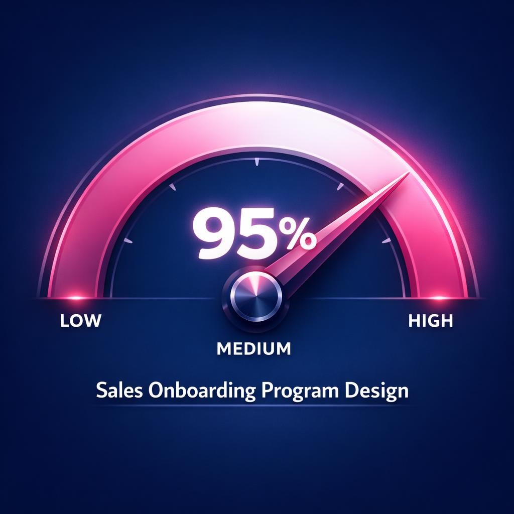Sales Onboarding Program Design — key stats, steps and framework infographic for B2B revenue teams | Revspire