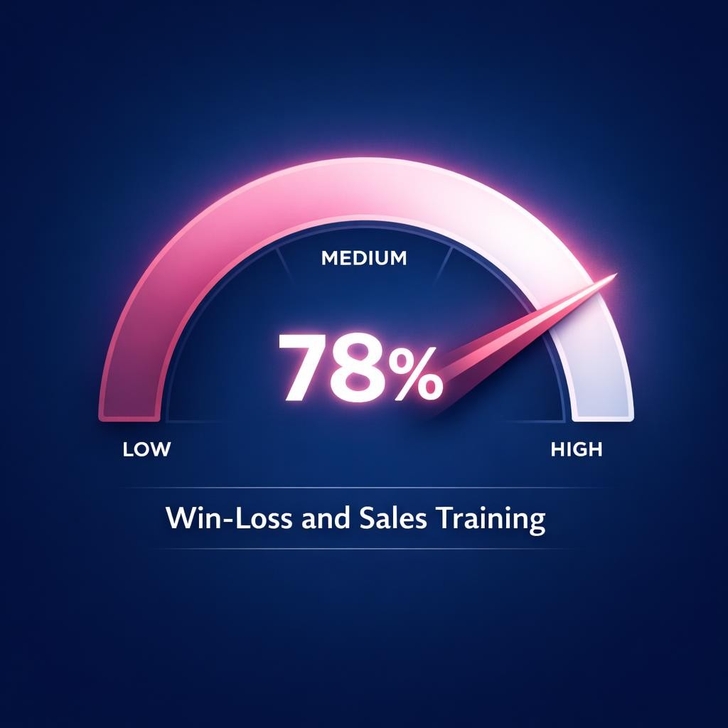 Win-Loss and Sales Training — key stats, steps and framework infographic for B2B revenue teams | Revspire