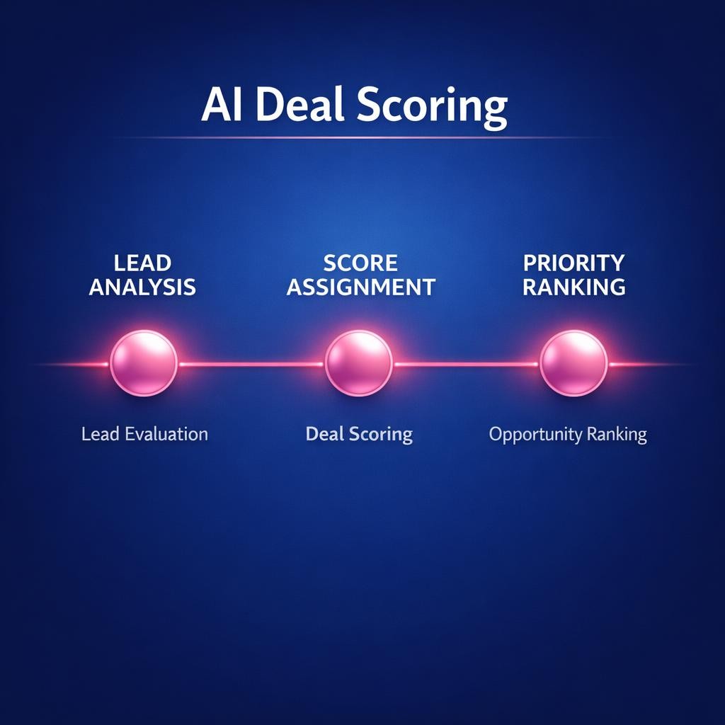 AI Deal Scoring — key stats, steps and framework infographic for B2B revenue teams | Revspire