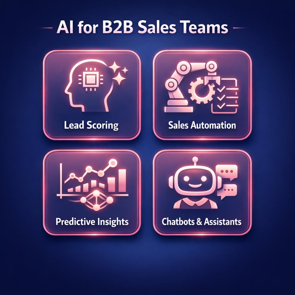AI for B2B Sales Teams — key stats, steps and framework infographic for B2B revenue teams | Revspire