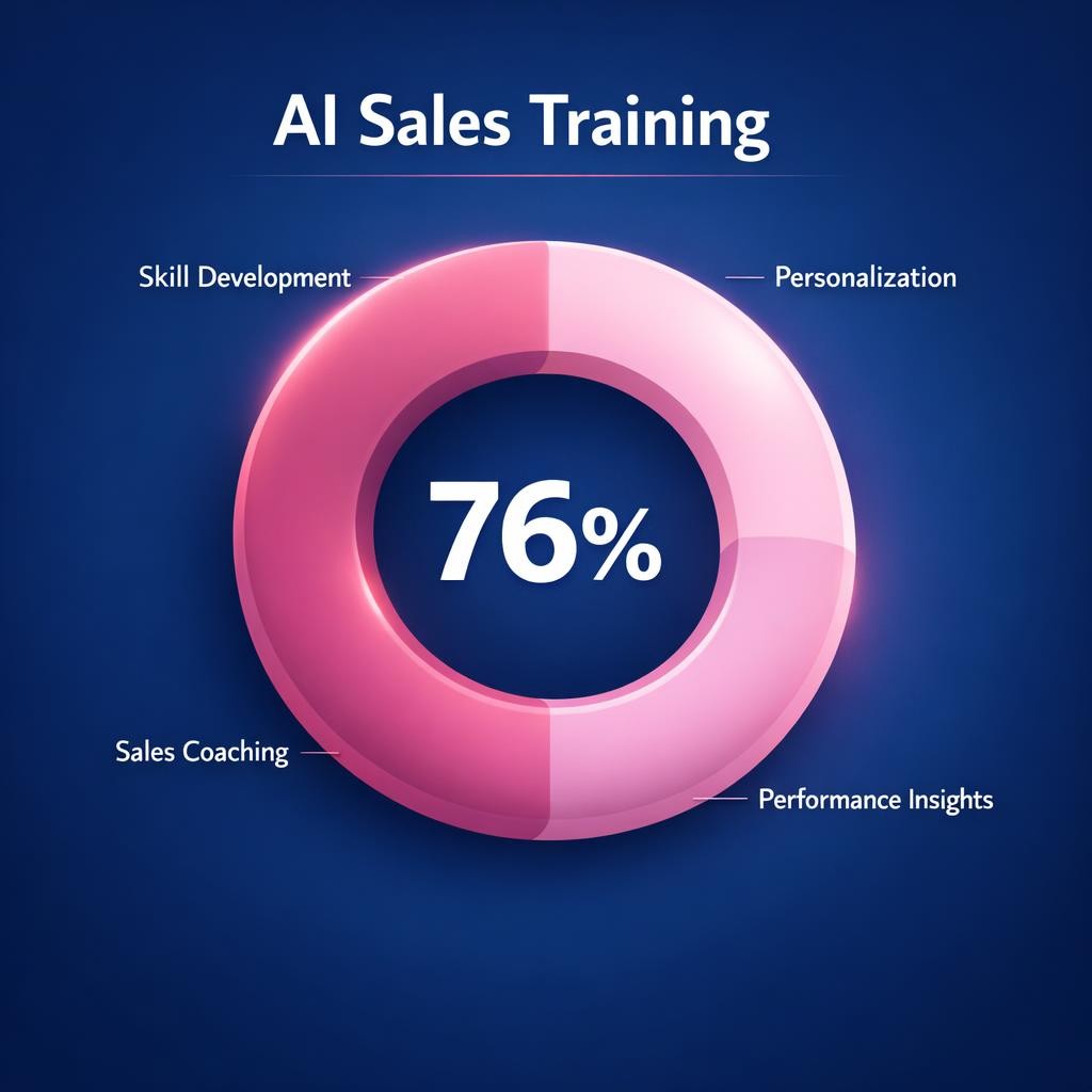 AI Sales Training — key stats, steps and framework infographic for B2B revenue teams | Revspire